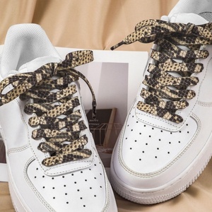 Olian <span class=keywords><strong>Original</strong></span> AJ1AF1 Lacets de chaussures 8mm Polyester plat avec motifs d'animaux imprimés Qualité supérieure Léopard Zèbre Serpent Design - Product Image 5