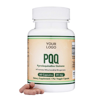 Capsules de PQQ 20mg pour l'énergie cellulaire et le soutien de la concentration cérébrale, complément anti-âge pour la santé mitochondriale, 60 unités, OEM ODM