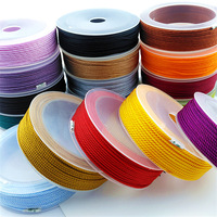 D709 Fil de bracelet rond de 1,5 mm et 2 mm, cordon en nylon torsadé de qualité supérieure, corde tressée, cordon Milan pour le bricolage
