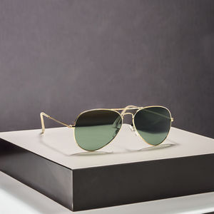 نظارات شمسية كلاسيكية مستقطبة بشعار مخصص نظارات شمسية Blaze Gafas de Sol من الفولاذ المقاوم للصدأ شاي أسود أخضر-نظارات شمسية فاخرة للقيادة - Product Image 1