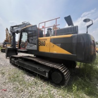 Excavatrice sur chenilles VOLVO EC380 de 38 tonnes, matériel de construction d'occasion, boîte de vitesses, pompe, moteur d'origine, excellent état
