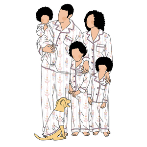 Set di Abbigliamento Familiare Personalizzato in Cotone di Bambù 2025, <span class=keywords><strong>Pigiami</strong></span> Natalizi <span class=keywords><strong>per</strong></span> Ragazze con Stampe Coordinate - Product Image 2