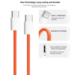 60W <b>Type</b> <b>C</b> to <b>Type</b> <b>C</b> <b>Cable</b> For iPhone17 <b>Cable</b> <b>USB</b>-<b>C</b> Charger <b>Cable</b> For iPhone Charger <b>C</b> to <b>C</b> For iPhone Charger chargeur iphone - Product Image 2