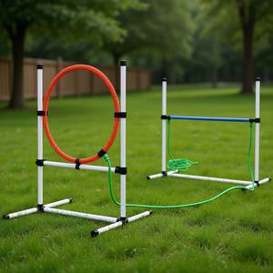 Ensemble d'équipement d'entraînement d'agilité pour chien avec tube à eau pulvérisateur, fournitures d'entraînement pour animaux de compagnie, blanc, 5 pièces - Product Image 2