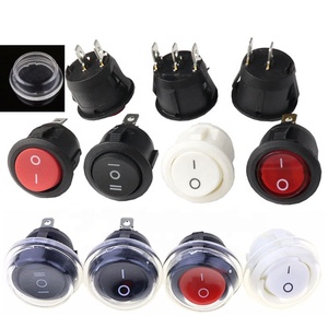 3 Pin Push Button Rocker <strong>Switch</strong> With Lamp Illuminated Boat-Shaped <strong>Toggle</strong> <strong>Switch</strong> LED - Product Image 2
