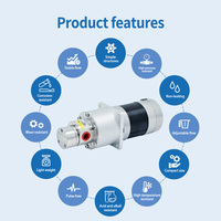 Pompe à engrenages à entraînement magnétique 0,3 ml/rev en acier inoxydable 316L et PEEK pour machine de remplissage automatique de jus et d'eau de qualité alimentaire, pompe doseuse