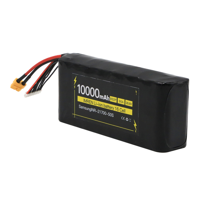 Lithium Ion Batteries 28.8V 10Ah High Discharge Cell for Unmanned Aerial Vehicle Drone Ebike Battery Pack