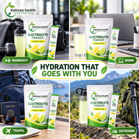 Sachets de poudre d'électrolytes personnalisables OEM – Complément d'hydratation et de soutien musculaire pour le fitness – Mélange de boisson électrolytique