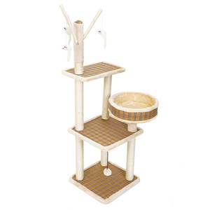 Huayuan Pet Cat Tree, Multi-layered with Nest and Scratch-Sharpening Sisal <b>Platform</b>, Summer Cooling and Durable Toy, Wholesale - Product Image 5