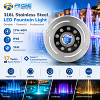 Contrôleur DMX IP68 pour paysage extérieur étanche en acier inoxydable Submersible LED fontaine sous-marine lumière danse de l'eau