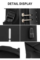 Sac à dos pour ordinateur portable antivol à coque rigide avec serrure à combinaison, port de charge USB externe, sac à dos pour ordinateur portable professionnel de 15,6 pouces