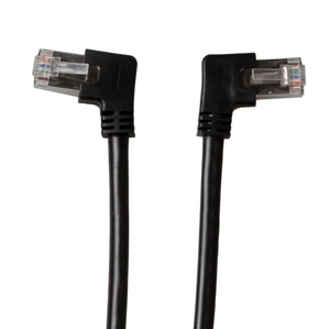 สายอีเธอร์เน็ต Black CAT 5E CAT 6 แบบตัวผู้ต่อตัวผู้ พร้อมหัวต่อ RJ45 แบบมุม 90 <span class=keywords><strong>องศา</strong></span> ขวา ซ้าย บน ล่าง - Product Image 2