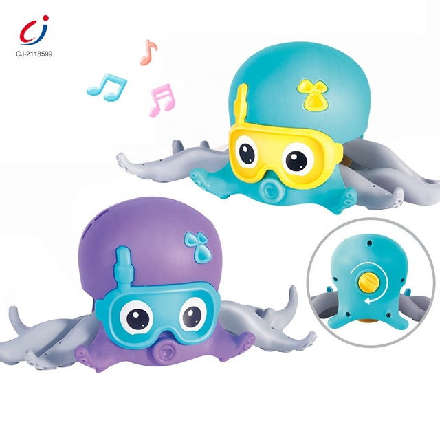 Amphibious Toddler Pull Line Walking Baby Summer Bathtub Swimming Pool Octopus Wind up Toy