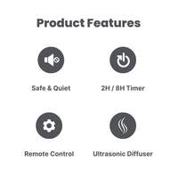 Diffuseur d'arômes flamme, humidificateur, arrêt automatique en cas de manque d'eau, service d'emballage personnalisé, noir effet fissures volcaniques
