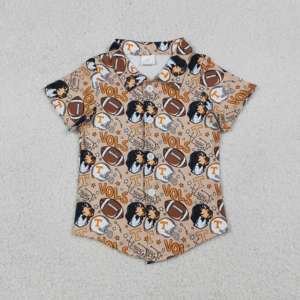 เสื้อยืดเด็กผู้ชาย แขนยาว คอกลม ผ้าคอตตอนผสมสแปนเด็กซ์ ระบายอากาศได้ดี พิมพ์ลายทีมฟุตบอลมหาวิทยาลัย สไตล์ลำลอง จากร้าน RTS Boutique - Product Image 3