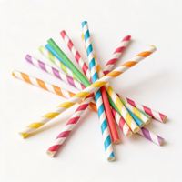 Pailles en papier de pulpe de bambou jetables, écologiques et recyclables, colorées, pour fêtes, idéales pour jus et boissons – Vente en gros