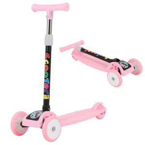 En ucuz çocuklar <span class=keywords><strong>Scooter</strong></span> 3 tekerlekler ayarlanabilir gidon ile katlanabilir ayak itmeli kaydırak çocuk bisiklet için Unisex tulumları çocuklar çocuk - Product Image 1