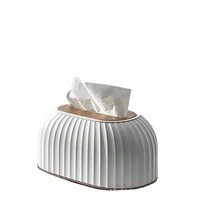 Boîte à mouchoirs en plastique moderne et minimaliste, multifonctionnelle, pour salon, porte-serviettes de table, organisateur de bureau