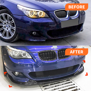 Para <span class=keywords><strong>BMW</strong></span> Serie <span class=keywords><strong>5</strong></span> <span class=keywords><strong>E60</strong></span> E61 2005-2010 <span class=keywords><strong>M</strong></span> Sport, Kit de Parachoques Delantero con Divisor de Labios de Fibra de Carbono ABS de Alta Calidad FEIXIAN - Product Image 3