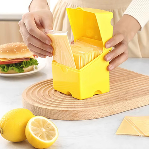 Wholesale Modern Design Cheese Storage Box with Flip Cover Fresh-keeping Kitchen and <b>Refrigerator</b> for Snacks Packaging Food - Product Image 3