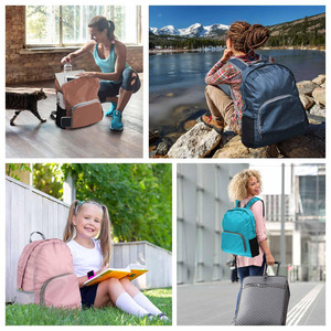 Biểu Tượng Tùy Chỉnh Trọng Lượng Nhẹ 210D Polyester Có Thể Gập Lại Ba Lô Không Thấm Nước Packable Daypack Cho Du Lịch Đi Bộ Đường Dài Cắm Trại Thể Thao Ngoài Trời - Product Image 6