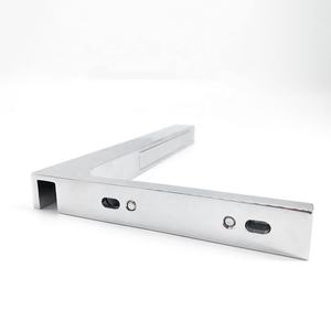 لوحة استحمام زجاجية ثابتة مشبك تثبيت على الحائط بدون إطار موصل زجاجي على شكل حرف L دعامة تثبيت موازن لا يثقب في الزجاج - Product Image 3