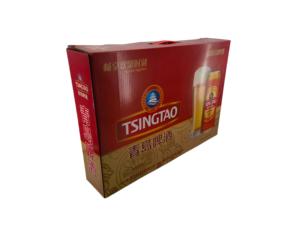 Boîte d'emballage personnalisée en carton ondulé pour boissons avec pelliculage mat, vernis sélectif UV et gaufrage pour jus et bière - Product Image 1