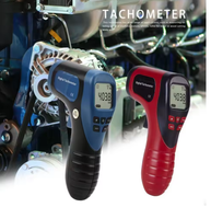 Penguji LCD Speedometer Foto Digital Genggam, Tachometer Otomatis Tipe Pistol Laser, Alat Pengukur Kecepatan RPM, Perlindungan IP65