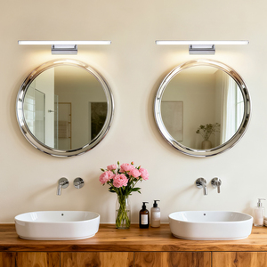 Modern LED Wall Lamp 430/570/800/1000MM Stainless Steel Rectangular Warm White Light Bathroom <b>Mirror</b> Light Surface Mounted - Product Image 4