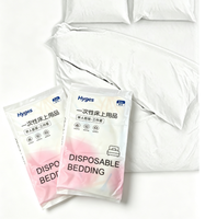 Draps de lit jetables King Size, 3 pièces, grande couverture, ensemble de literie non tissé, housse de couette, taie d'oreiller pour le voyage