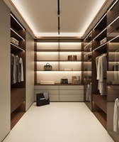 Système de dressing en mélamine abordable, dressing sur mesure, armoire économique, directement de l'usine OEM