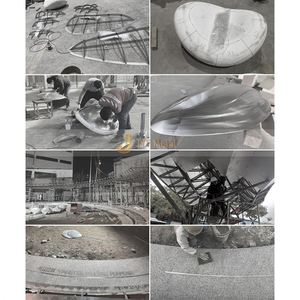 ANW2198 - Estatua Personalizada de Acero Inoxidable de Lujo para Jardín y Plaza, Arte Paisajístico, Proyecto de Decoración de Ingeniería - Product Image 4