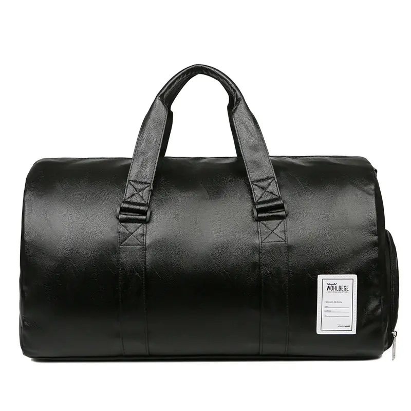 wholesale black men's handbag black custom logo pu leather sling bags hand bag for men
