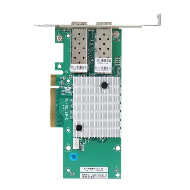 Original Side Pluggable NIC Intel 82599ES Extension Fiber-optic Network Card Ethernet Adapter PCIe 2.0 Host 10GbE SPF Dual Port