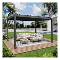 Prix d'usine aluminium bioclimatique persienne extérieure manuelle Pergola pavillon extérieur cour terrasse auvents cadre enduit de poudre