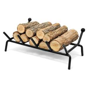 Fireplace <b>Log</b> <b>Rack</b> 50x21.5x16 Cm Black Wrought Iron With 5 Bars For Wood Storage - Product Image 1