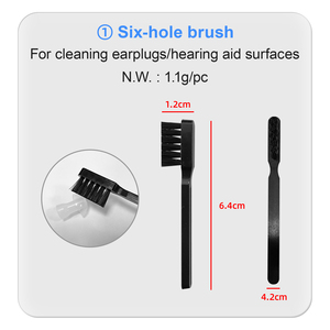 Brosse de nettoyage pour bouchons d'oreilles d'appareils auditifs, en plastique ABS durable, portable et pratique pour un nettoyage en profondeur - Product Image 4