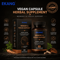 Capsules de complément alimentaire végétalien de qualité alimentaire pour adultes, fabriquées en usine selon les normes US CGMP, pour la mémoire et la concentration, à base de plantes, vente en gros
