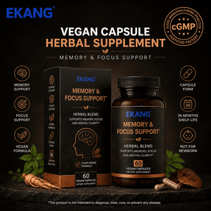 US cGMP Factory Wholesale Vegan Herbal <b>Supplement</b> Capsules Memory and Focus Support Plant Based Dietary <b>Supplement</b> - Product Image 1