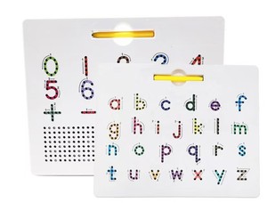 Tablero de Trazado del Alfabeto de Doble Cara, Juguete Educativo con Letras Mayúsculas <span class=keywords><strong>y</strong></span> Minúsculas de Colores para Niños - Product Image 6