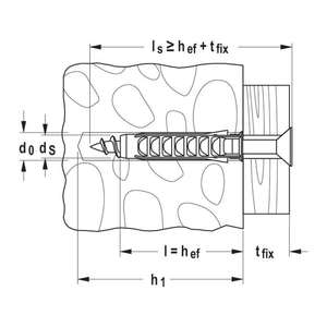 Cheville en nylon SX-L Fischer avec une longueur accrue (25 pièces) - Product Image 3