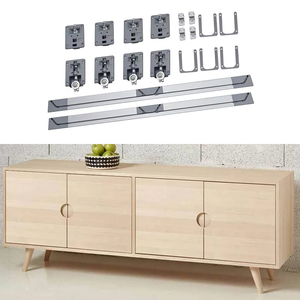 Glissière résidentielle meubles roue piste affleurant accessoires système de <span class=keywords><strong>Rail</strong></span> classement stockage métal pour Guide armoire de cuisine porte rouleau - Product Image 1