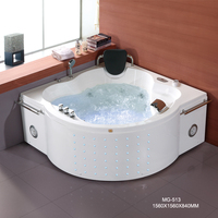 Baignoire d'appartement, baignoire à remous, baignoire de massage, baignoire spa avec LED au fond MG-521
