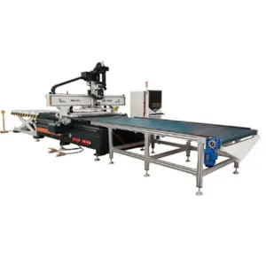 ATC Auto Loading And Unloading Nesting CNC Router Multi Head CNC Cutting Machine Wood Router For Kitchen Cabinet Door Making