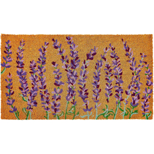 Paillasson fleur de lavande violette Paillasson en fibre de coco avec support robuste Paillasson <span class=keywords><strong>d</strong></span>'<span class=keywords><strong>entrée</strong></span> de bienvenue - Product Image 1