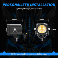 Universel Offroad Auto Lampe LED Projecteur Lentille Antibrouillard Double Faisceau Modifié Conduite Lumières Laser Projecteur Travail Lumière pour
