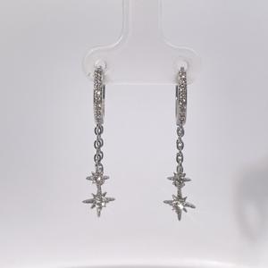 Boucles d'oreilles classiques et élégantes pour femmes Tianyu Gems, en laiton plaqué or, avec pierre en zircon cubique blanc, taille brillante, en forme d'étoile - Product Image 2