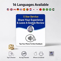 Carte NFC espagnole de revue, format Tap Card, pour Espagne, Mexique, Amérique latine, avec plaque bleu roi, puce NTAG213, étanche, réinscriptible, pour l'étiquetage de qualité, vente en gros