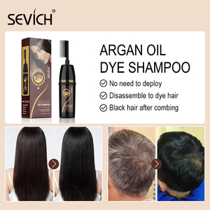 Sevich colorante per <span class=keywords><strong>capelli</strong></span> neri lisciante professionale olio di Argan Semi-permanente <span class=keywords><strong>capelli</strong></span> grigi per <span class=keywords><strong>capelli</strong></span> neri Shampoo pettine - Product Image 3