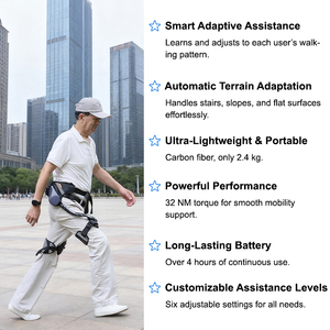 Siêu nhẹ thông minh đầu gối & hip exoskeleton chân Robot cho đi bộ Viện trợ, phục hồi đột quỵ, và phục hồi chức năng phòng khám - Product Image 6